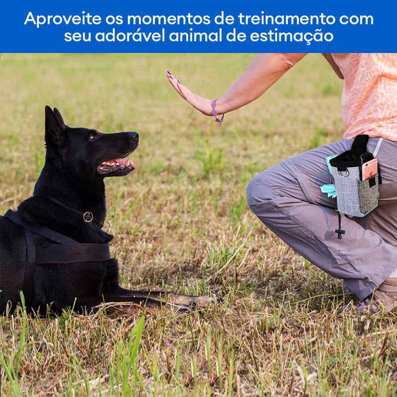 Bolsa de cintura multifuncional à prova d'água para passear com cães e com armazenamento